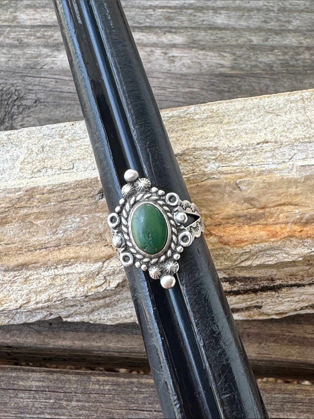 Native American Sterling SIlver Ring with Turquoise